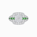 Load image into Gallery viewer, Art Deco Style Stepped Down Illusion Diamond Ring