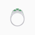 Load image into Gallery viewer, Art Deco Inspired pear shaped engagement ring with diamond