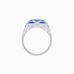 Load image into Gallery viewer, Art Deco Inspired pear shaped engagement ring with diamond