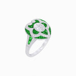 Load image into Gallery viewer, Art Deco Inspired pear shaped engagement ring with diamond