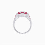 Load image into Gallery viewer, Art Deco Inspired pear shaped engagement ring with diamond