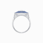 Load image into Gallery viewer, Art Deco Style Double Halo Illusion Ring