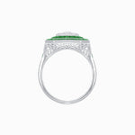 Load image into Gallery viewer, Art Deco Style Double Halo Illusion Ring