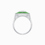 Load image into Gallery viewer, Art Deco Style Double Halo Illusion Ring