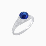 Load image into Gallery viewer, Edwardian Inspired Round Center Filigree Mounting Ring