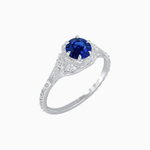 Load image into Gallery viewer, Edwardian Inspired Round Cut Filigree Engagement Ring