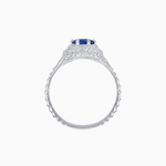 Load image into Gallery viewer, Edwardian Inspired Round Cut Filigree Engagement Ring