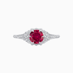 Load image into Gallery viewer, Edwardian Inspired Round Cut Filigree Engagement Ring