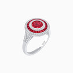Load image into Gallery viewer, Vintage-Inspired Multi-Halo Gemstone Ring