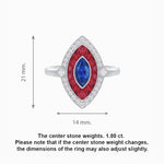 Load image into Gallery viewer, Art Deco Style Marquise Shape Gemstone Ring