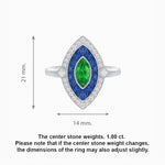Load image into Gallery viewer, Art Deco Style Marquise Shape Gemstone Ring