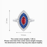 Load image into Gallery viewer, Art Deco Style Marquise Shape Gemstone Ring