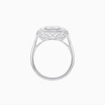 Load image into Gallery viewer, Art Deco Inspired Asscher Cut Ring with Baguette Diamond Halo