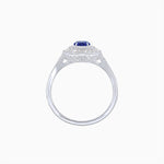 Load image into Gallery viewer, Marquise Diamond Double Halo Ring with Baguette Frame