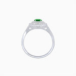 Load image into Gallery viewer, Marquise Diamond Double Halo Ring with Baguette Frame