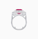 Load image into Gallery viewer, One-of-a-Kind Art Deco Inspired Emerald Cut Double Halo Ring