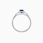 Load image into Gallery viewer, Emerald Cut Three-Stone Art Deco Inspired Engagement Ring