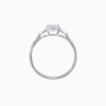 Load image into Gallery viewer, Emerald Cut Three-Stone Art Deco Inspired Engagement Ring