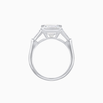 Load image into Gallery viewer, Emerald-Cut Engagement Ring with Tapered Baguette Side Stones
