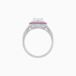 Load image into Gallery viewer, Vintage Inspired Pear Cut Double Halo Gemstone & Diamond Ring
