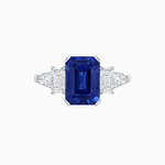 Load image into Gallery viewer, Art Deco Inspired Emerald Cut Three-Stone Ring with Tapered Baguettes