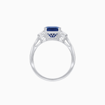 Load image into Gallery viewer, Art Deco Inspired Emerald Cut Three-Stone Ring with Tapered Baguettes