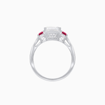 Load image into Gallery viewer, Art Deco Inspired Emerald Cut Three-Stone Ring with Tapered Baguettes