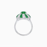 Load image into Gallery viewer, Art Deco Inspired Oval Sunburst Cocktail Ring with Calibré-Cut Gemstones