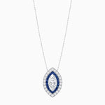 Load image into Gallery viewer, Art Deco Inspired Convertible Marquise Double Halo Ring Pendant