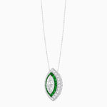 Load image into Gallery viewer, Art Deco Inspired Convertible Marquise Double Halo Ring Pendant