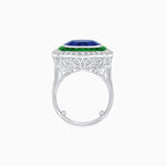 Load image into Gallery viewer, Double Halo Art Deco Style Convertible Ring Pendant with Cushion Cut Center Stone