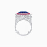 Load image into Gallery viewer, Double Halo Art Deco Style Convertible Ring Pendant with Cushion Cut Center Stone