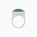 Load image into Gallery viewer, Double Halo Art Deco Style Convertible Ring Pendant with Cushion Cut Center Stone