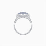 Load image into Gallery viewer, Art Deco Inspired Convertible Oval Double Halo Ring Pendant
