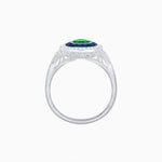 Load image into Gallery viewer, Art Deco Inspired Convertible Pear Double Halo Ring Pendant
