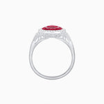 Load image into Gallery viewer, Art Deco Inspired Convertible Pear Double Halo Ring Pendant