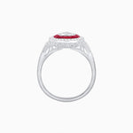 Load image into Gallery viewer, Art Deco Inspired Convertible Pear Double Halo Ring Pendant
