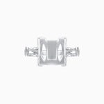 Load image into Gallery viewer, Art Deco Inspired Convertible Emerald Cut Halo Ring Pendant