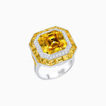 Load image into Gallery viewer, Art Deco Inspired Convertible Emerald Cut Double Halo Ring & Pendant