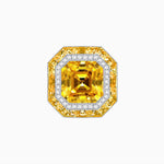 Load image into Gallery viewer, Art Deco Inspired Convertible Emerald Cut Double Halo Ring & Pendant