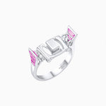 Load image into Gallery viewer, Art Deco Inspired Convertible Emerald Cut Double Halo Ring & Pendant