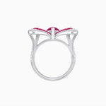 Load image into Gallery viewer, Butterfly Inspired Marquise Cocktail Ring with Invisible-Set Calibré-Cut Gemstones