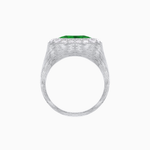 Load image into Gallery viewer, Vintage Inspired Heart Halo Ring with Textured Shank