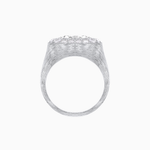 Load image into Gallery viewer, Vintage Inspired Heart Halo Ring with Textured Shank