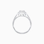 Load image into Gallery viewer, Vintage Inspired Pear Cut Floral Halo Ring with Milgrain