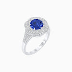 Load image into Gallery viewer, Vintage Inspired Round Cut Swirl Halo Diamond Ring