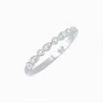 Load image into Gallery viewer, Vintage Inspired Round Diamond Half Band with Pear-Shaped Motifs