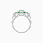 Load image into Gallery viewer, Art Deco Inspired Starburst Gemstone & Diamond Cocktail Ring