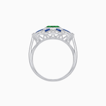 Load image into Gallery viewer, Art Deco Inspired Starburst Gemstone & Diamond Cocktail Ring