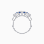 Load image into Gallery viewer, Art Deco Inspired Starburst Gemstone & Diamond Cocktail Ring